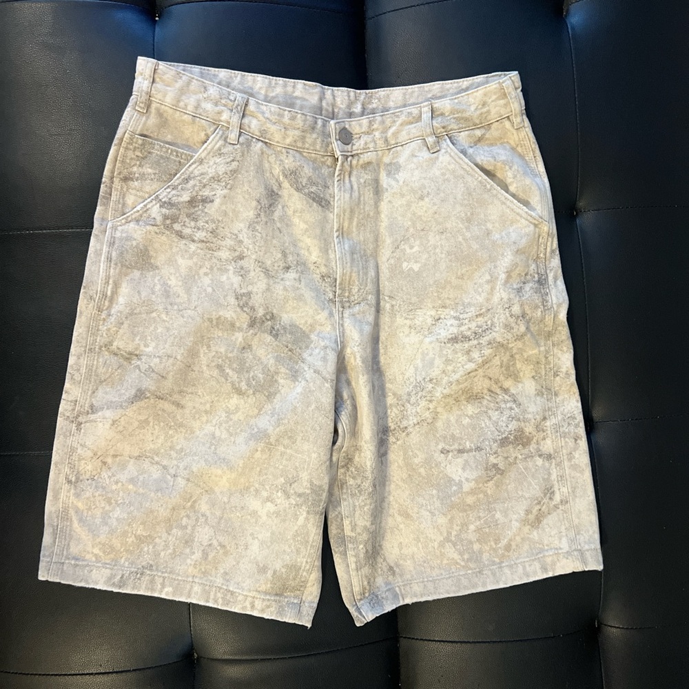 Zara Men's Washed abstract print shorts MEN SIZE 34 NEW